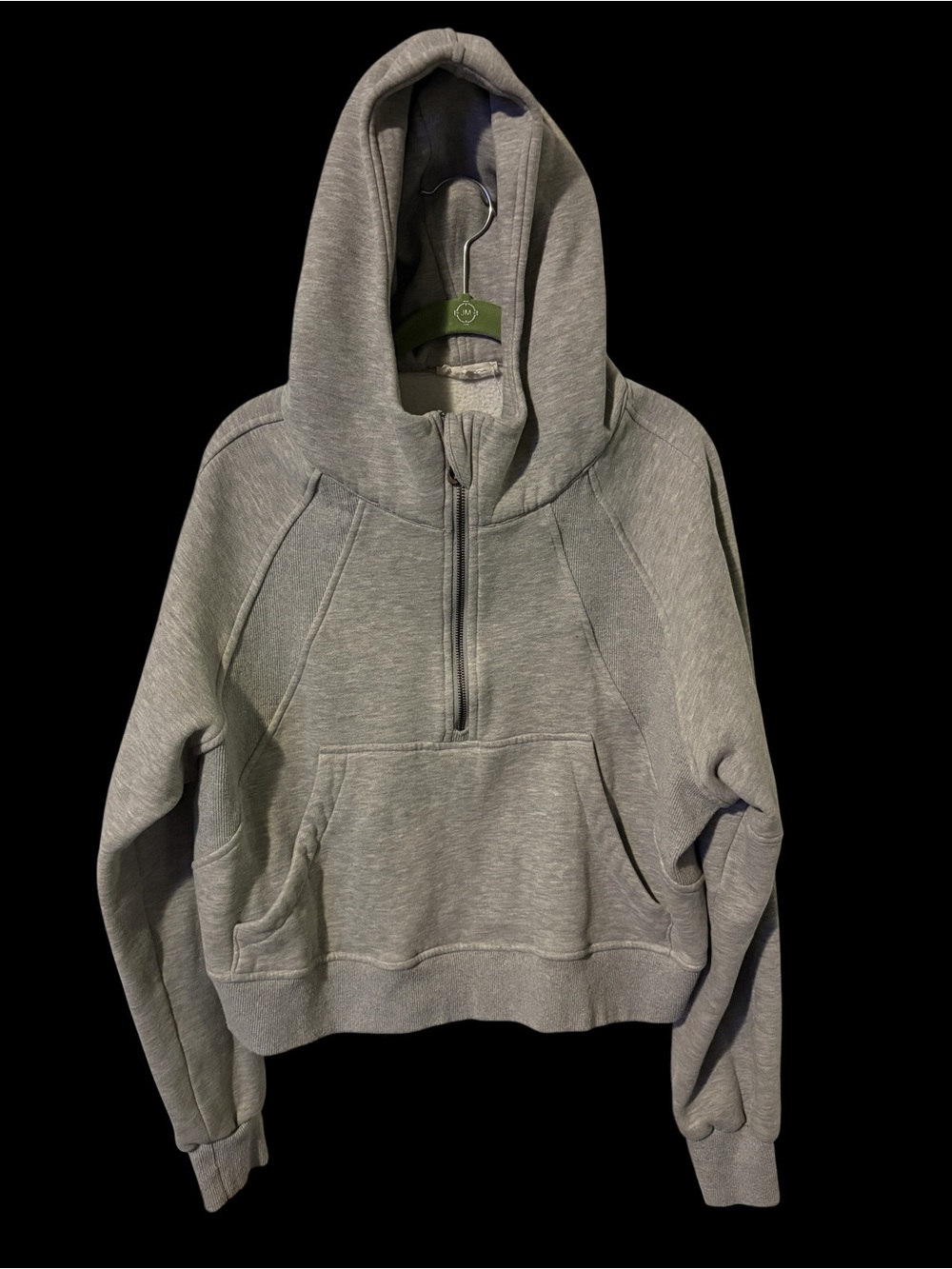 Creamon Gray Half-Zip Hooded Sweatshirt - Cozy Pullover